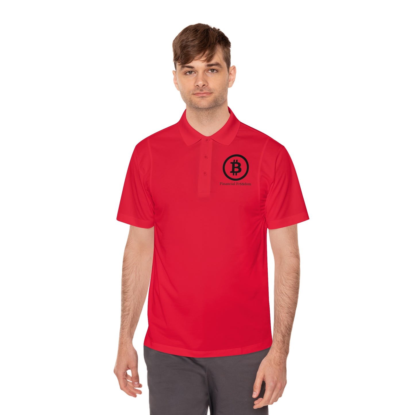 Men's Sport Polo Shirt Bitcoin