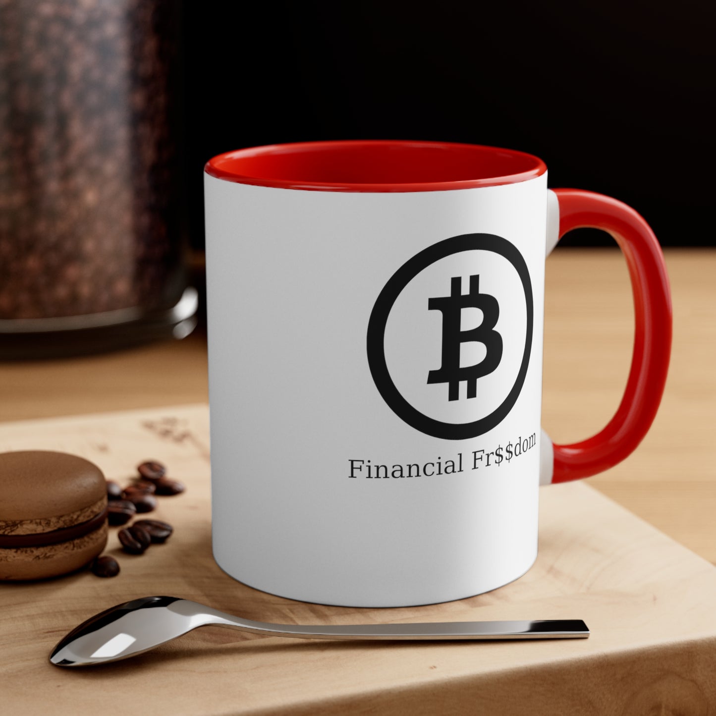 Bitcoin Accent Coffee Mug, 11oz