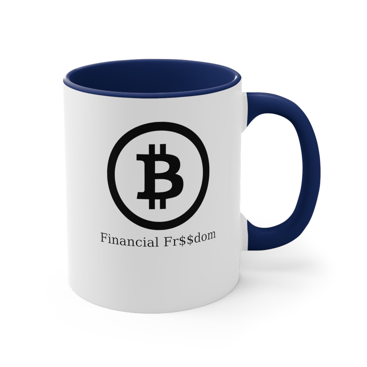 Bitcoin Accent Coffee Mug, 11oz