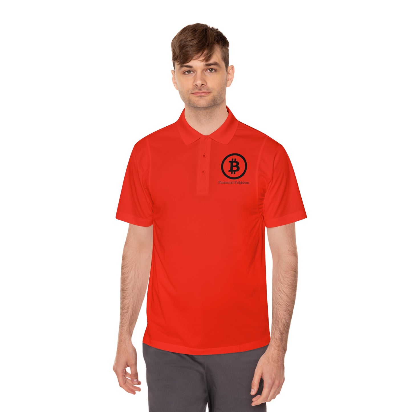 Men's Sport Polo Shirt Bitcoin