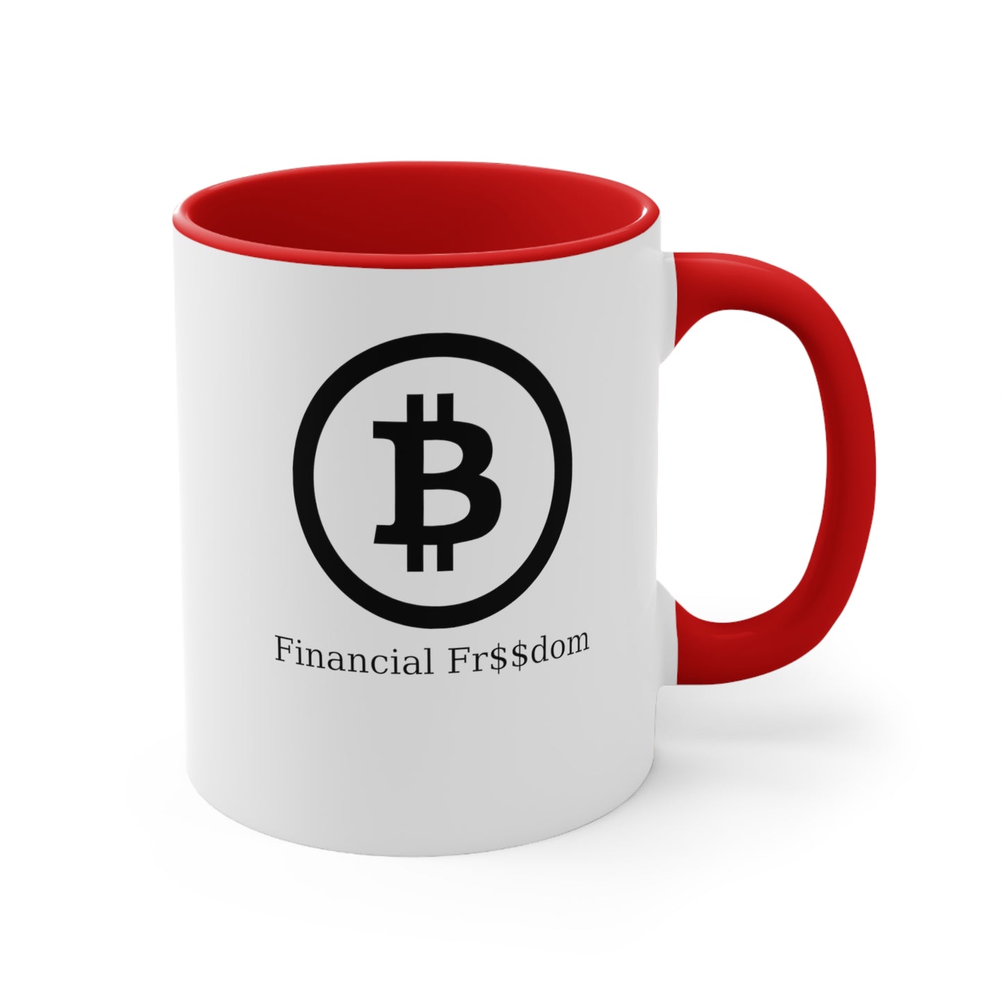 Bitcoin Accent Coffee Mug, 11oz