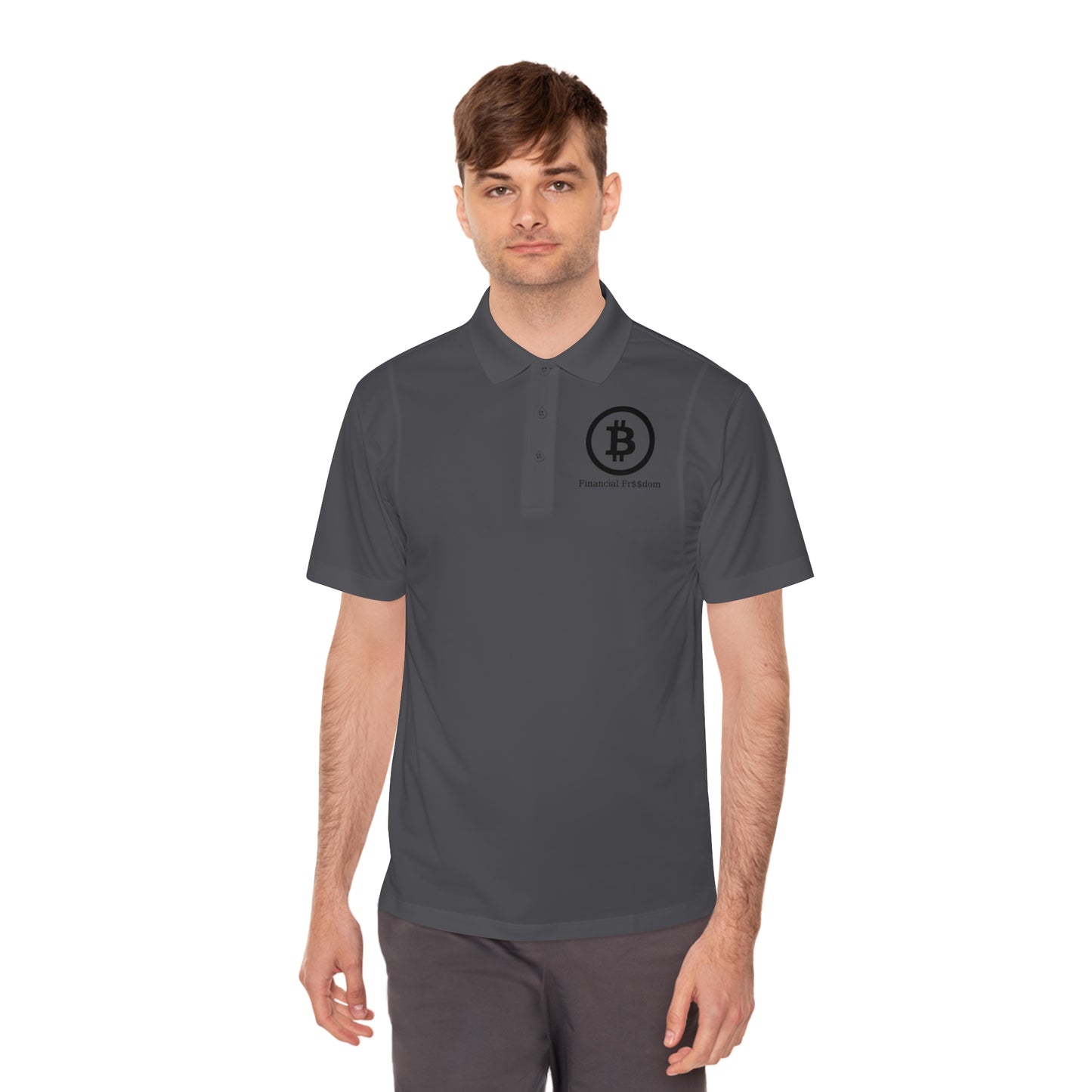 Men's Sport Polo Shirt Bitcoin