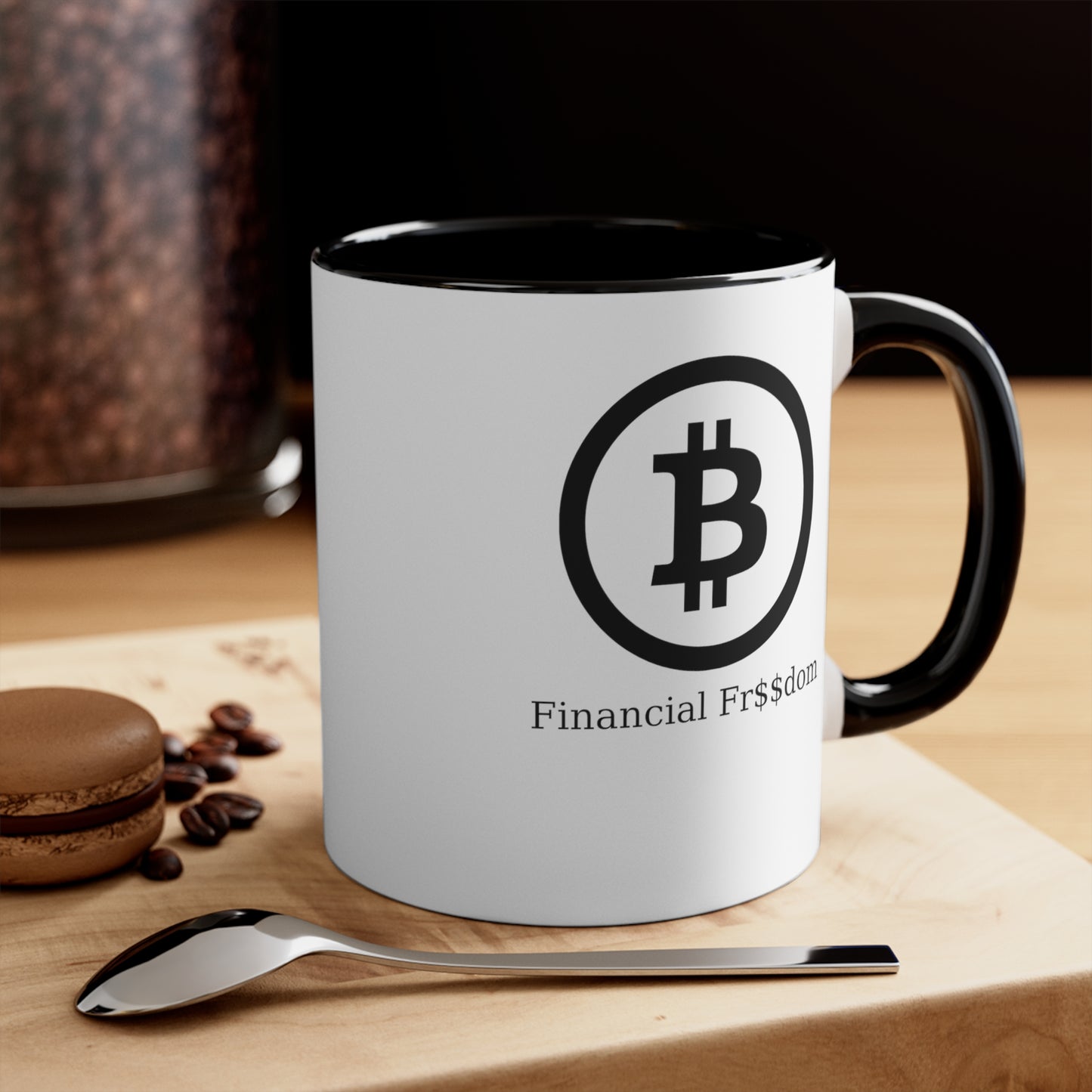 Bitcoin Accent Coffee Mug, 11oz