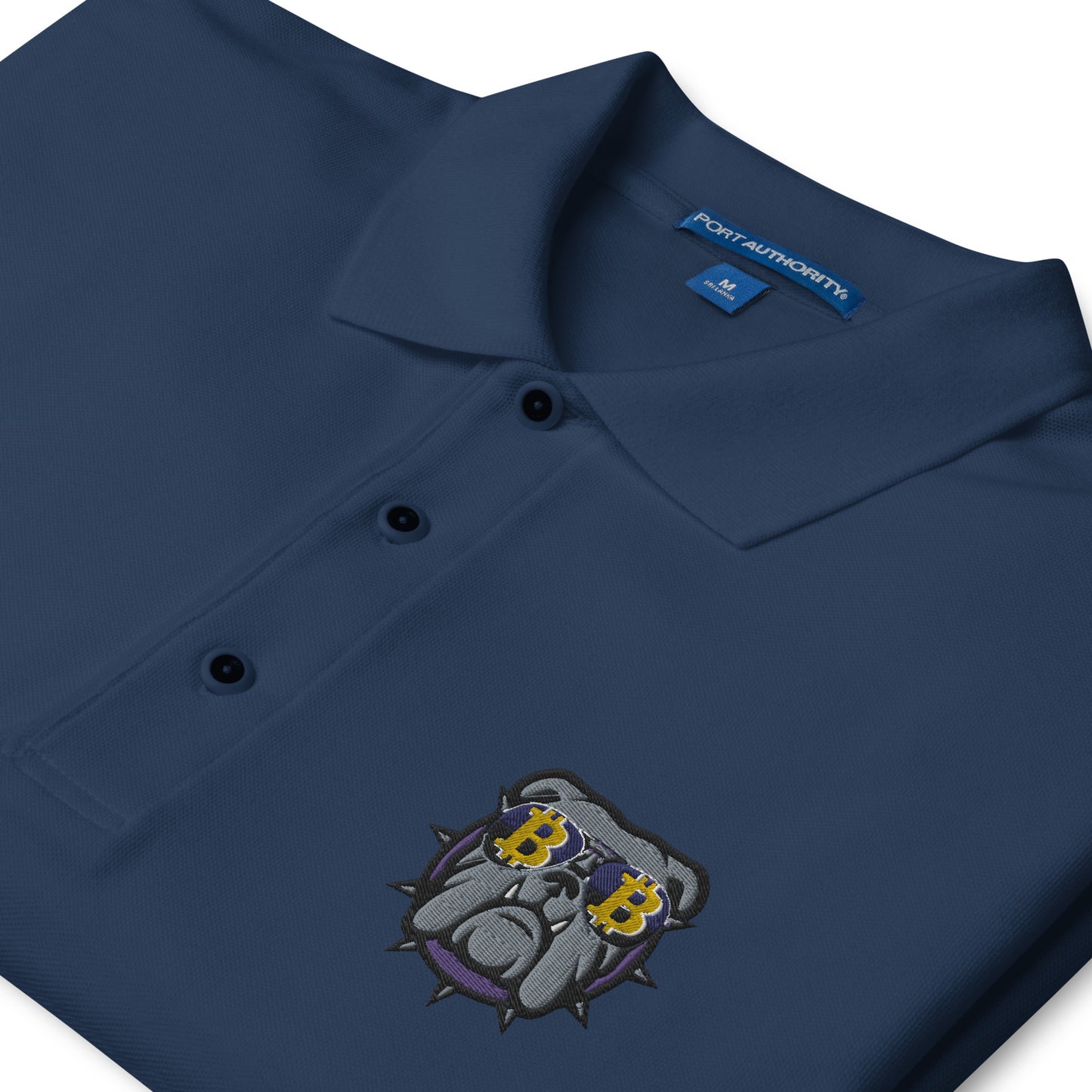 Men's Premium Polo Bitcoin Bulldog