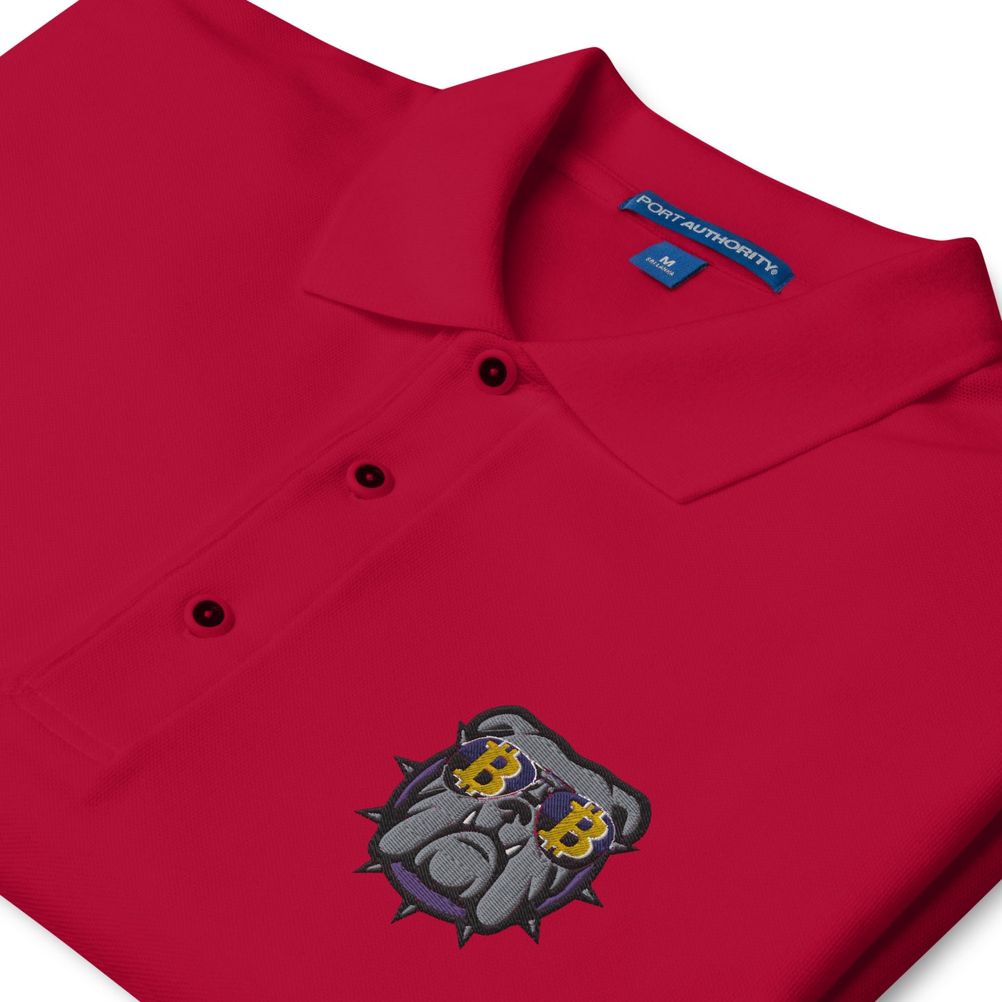 Men's Premium Polo Bitcoin Bulldog